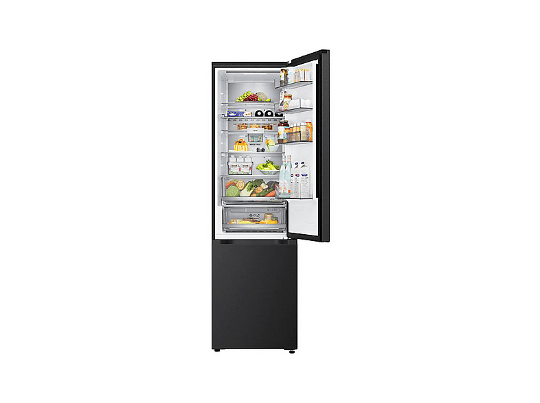 LG Electronics GBBS726BEV Kühl- und Gefrierkombination (B, 375 l, 2030 mm hoch, Freistehend mit Einbaumöglichkeit, Essence Black Steel) — Foto 4 von 5