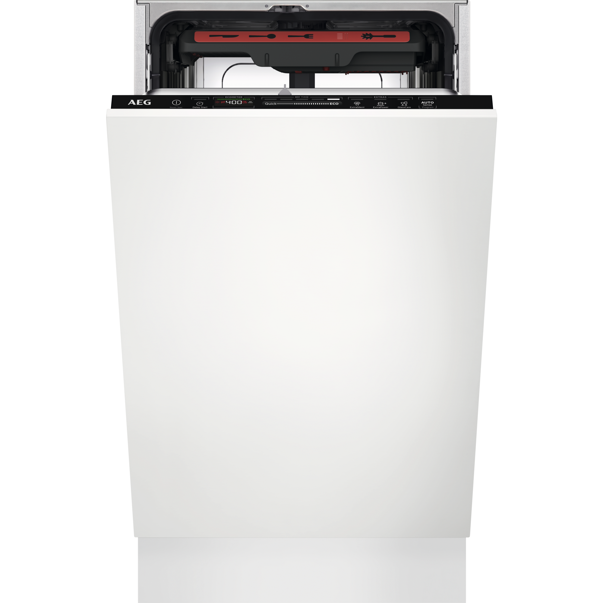 AEG FSE74557P Beépíthető keskeny mosogatógép QuickSelect,MaxiFlex fiók, 10 teríték, AirDry, inverter