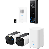 MediaMarkt EUFY eufyCam E40 with HB2 + Doorbell C31 with SD Card and Chime Slimme buitencamera Wit aanbieding