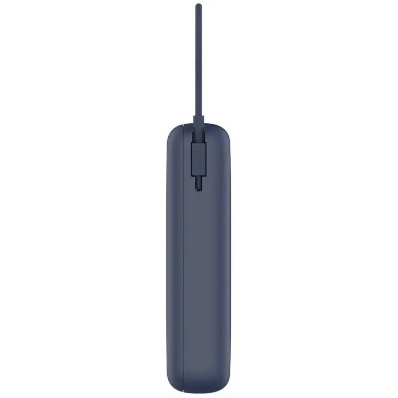 Un ratón de ordenador azul marino con una antena fina y vertical. Es un diseño elegante y moderno sobre un fondo blanco.