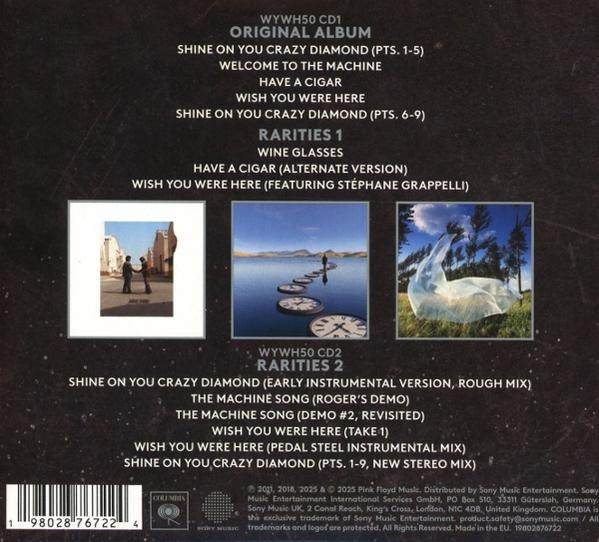 Rückseite des CD-Albums. Enthält Titelliste und Artwork. Enthält drei Bilder des Albumcovers.
