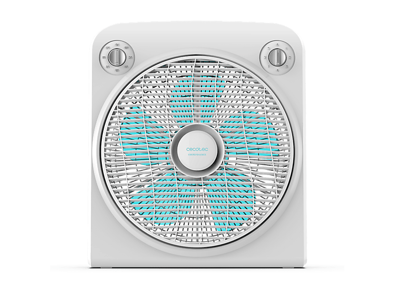 Ventilador de sobremesa - Cecotec ForceSilence 6000 PowerBox, 50 W, 12 pulgadas, 3 velocidades, Temporizador, Multicolor