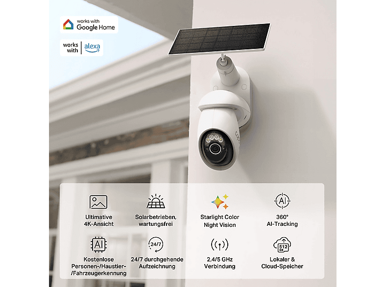 TP-Link Tapo C660 KIT - Solarbetriebene Schwenk-/Neige-Außenkameras - 2er-Set