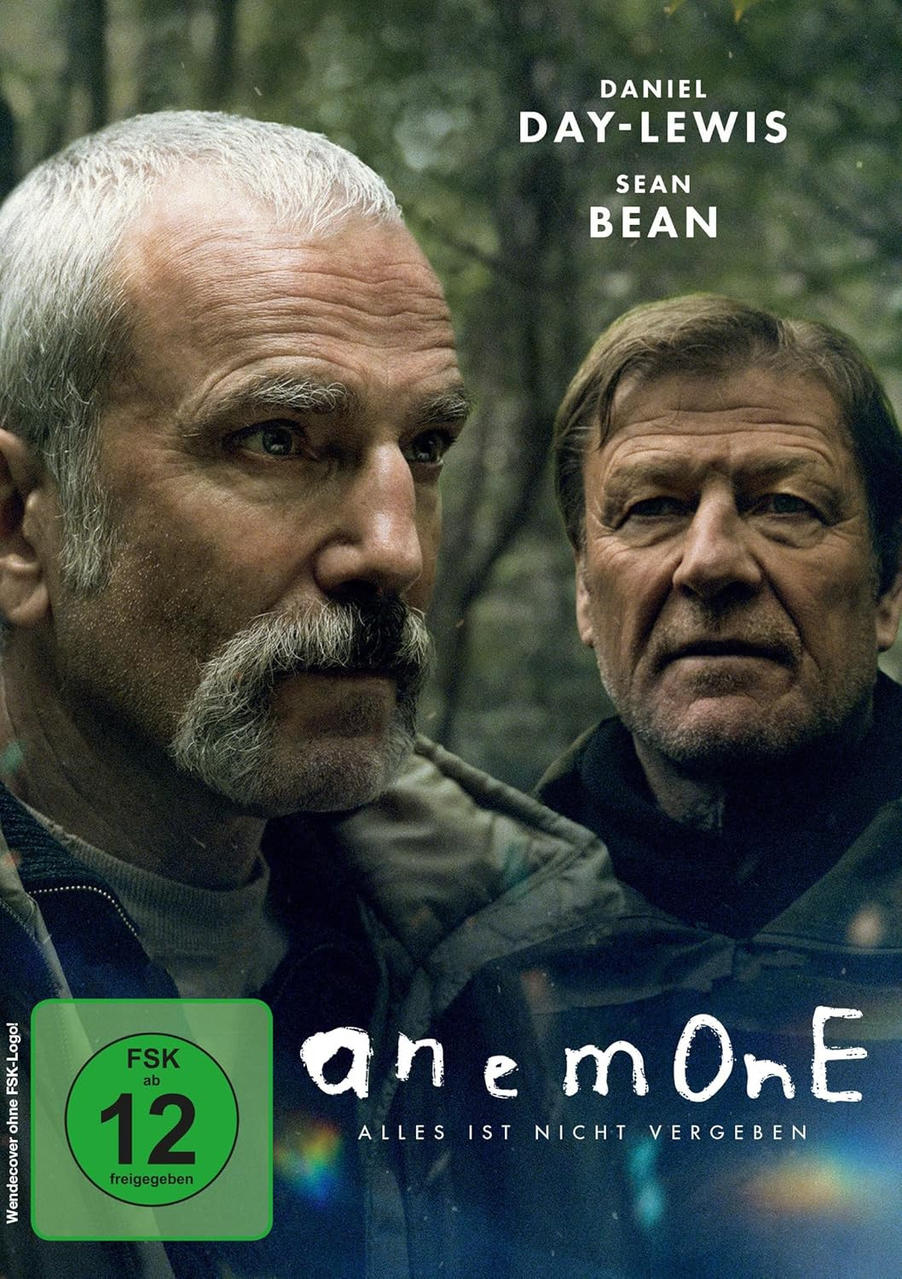 Filmposter mit Daniel Day-Lewis und Sean Bean. Der Titel lautet 'anemone'. FSK 12-Rating wird angezeigt.