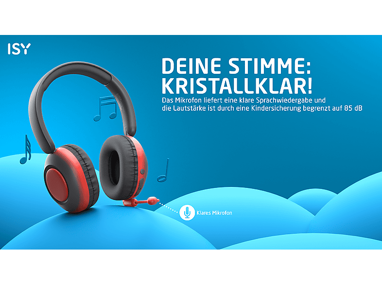 Thumbnail - ISY IC-5029-RD, Over-ear Headset Bluetooth Rot