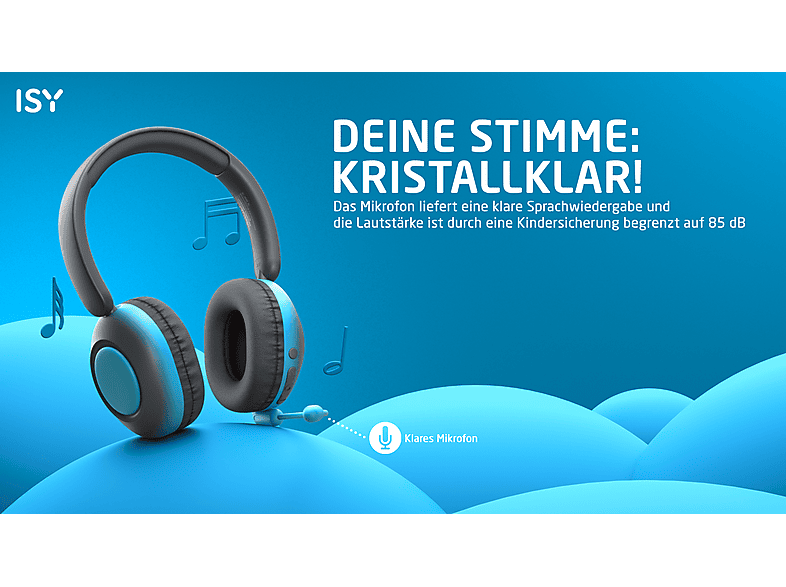 Thumbnail - ISY IC-5029-BL, Over-ear Headset Bluetooth Blau