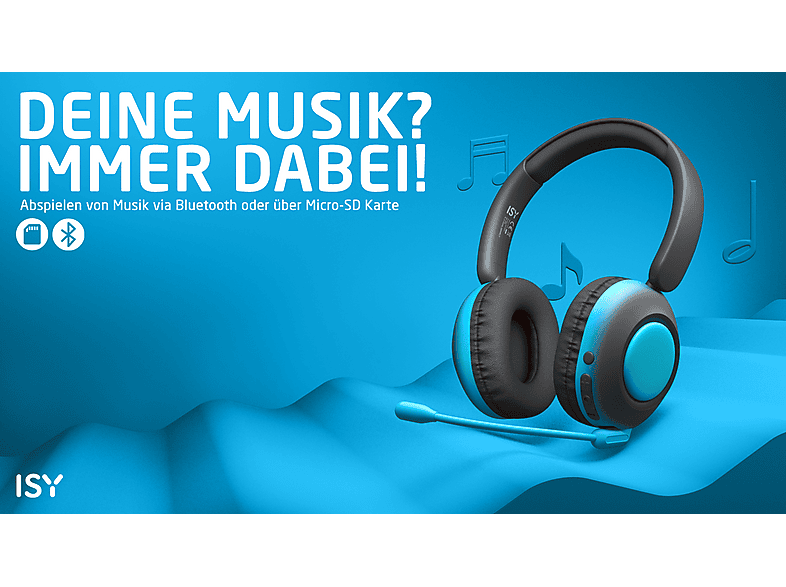 Thumbnail - ISY IC-5029-BL, Over-ear Headset Bluetooth Blau