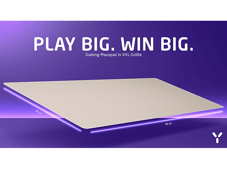 Thumbnail - ISY IMP-3500-XXL-WT Gaming Mauspad (900 mm x 360 mm)