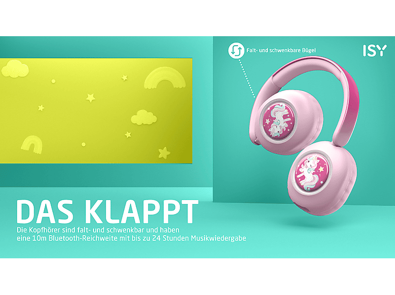 Thumbnail - ISY IKH-2000-PK, Over-ear Kopfhörer Bluetooth Rosa