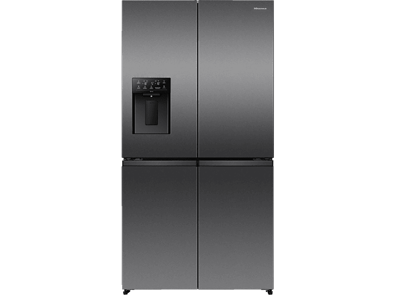 HISENSE RQ5P640SYKD Flügeltürkühlschrank (640 l, D, 1790 mm hoch, Black stainless steel)
