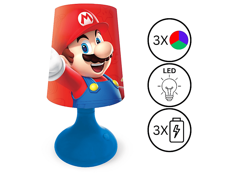 Thumbnail - LEXIBOOK NINTENDO SUPER MARIO NACHTTISCHLAMPE SCHNURLOS Leuchte