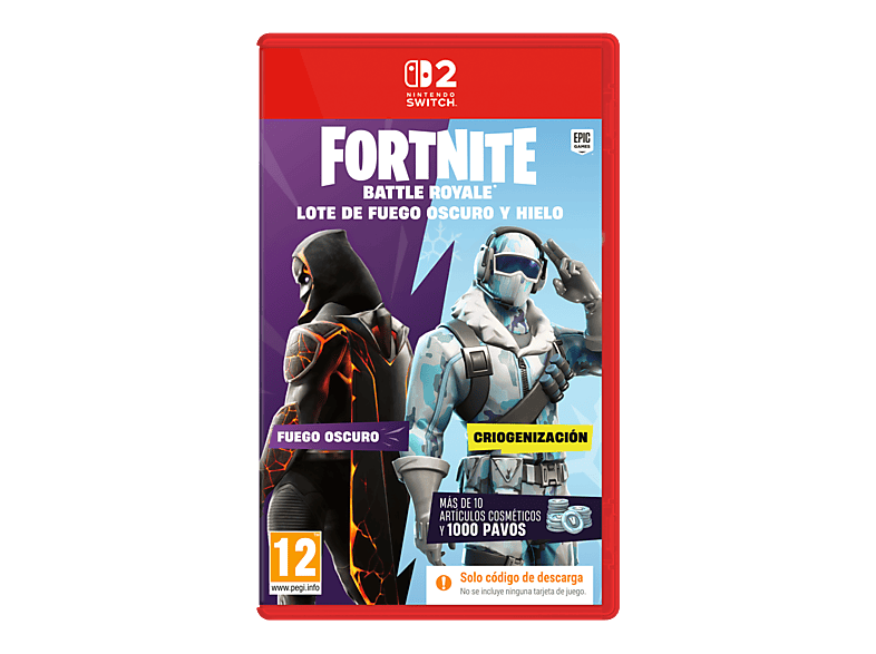 Nintendo Switch 2 Fortnite: Lote de Fuego Oscuro y Hielo (Código en la caja)