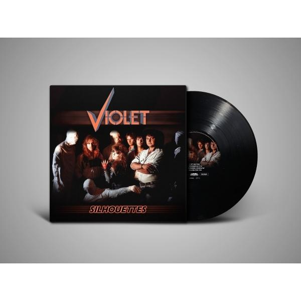 Albumcover und Schallplatte. Das Cover zeigt 'Violet' und 'Silhouettes'. Auf dem Albumcover sind Silhouetten abgebildet.