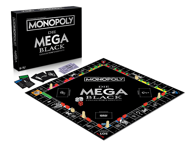 WINNING MOVES Monopoly - Black Mega Edition Gesellschaftsspiel Mehrfarbig