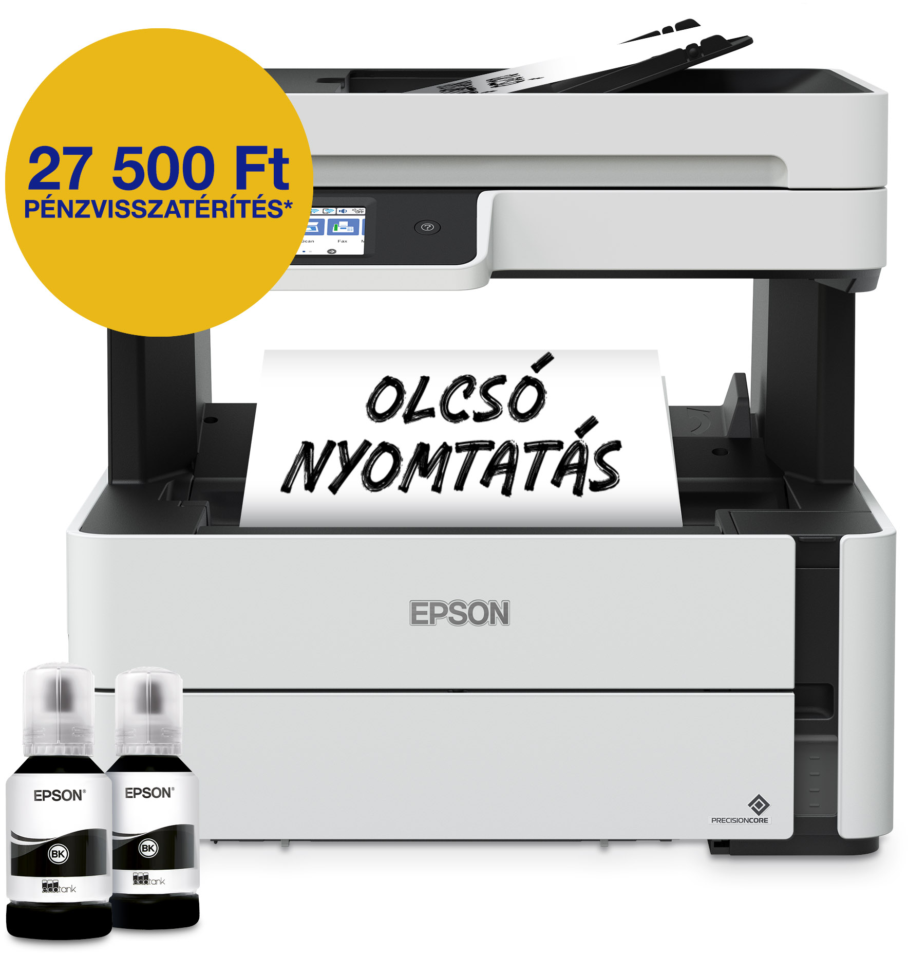 EPSON EcoTank M3170 multifunkciós MONO DUPLEX Wifi/LAN külső tintatartályos tintasugaras nyomtató (C11CG92403)