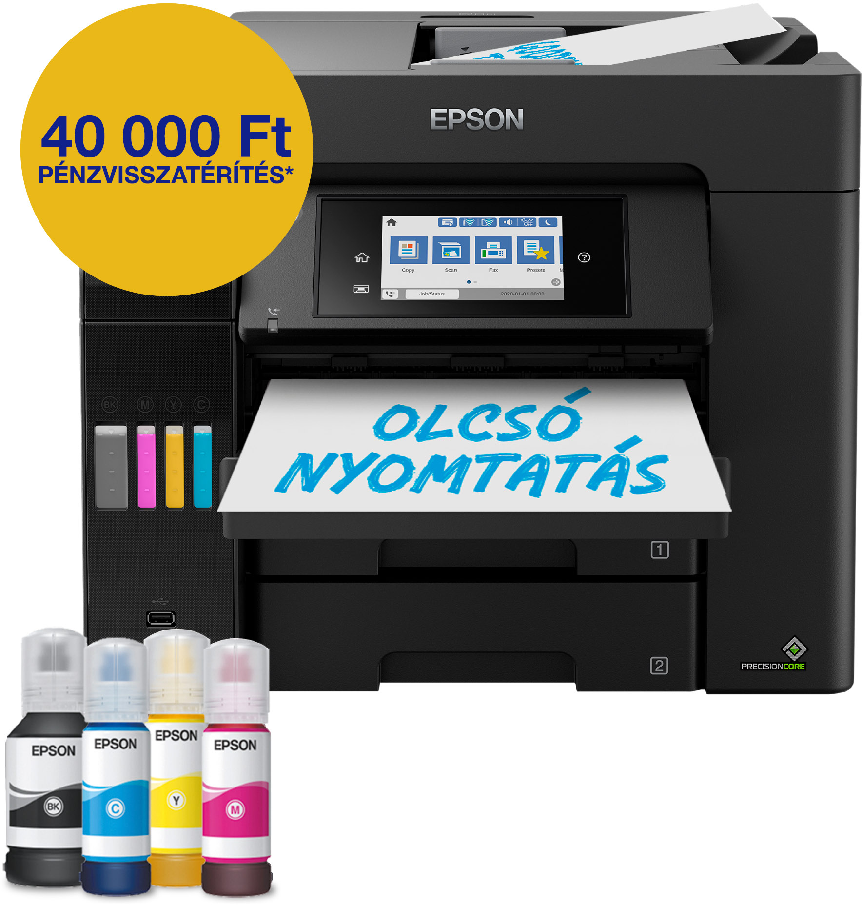 EPSON EcoTank L6570 multifunkciós színes DUPLEX Wifi/LAN külső tintatartályos tintasugaras nyomtató (C11CJ29402)