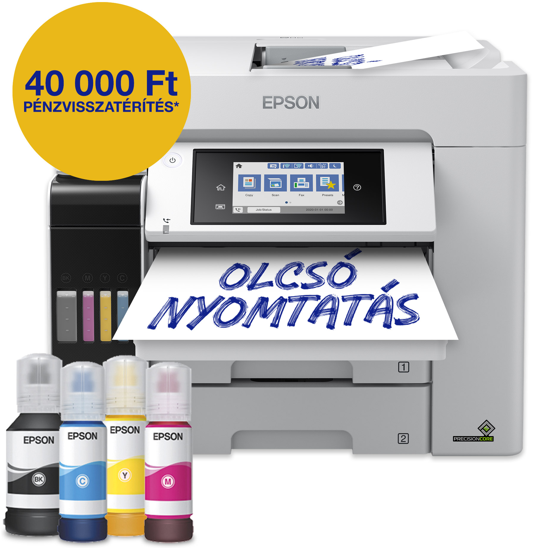 EPSON EcoTank L6580 multifunkciós színes DUPLEX Wifi/LAN külső tintatartályos tintasugaras nyomtató (C11CJ28402)