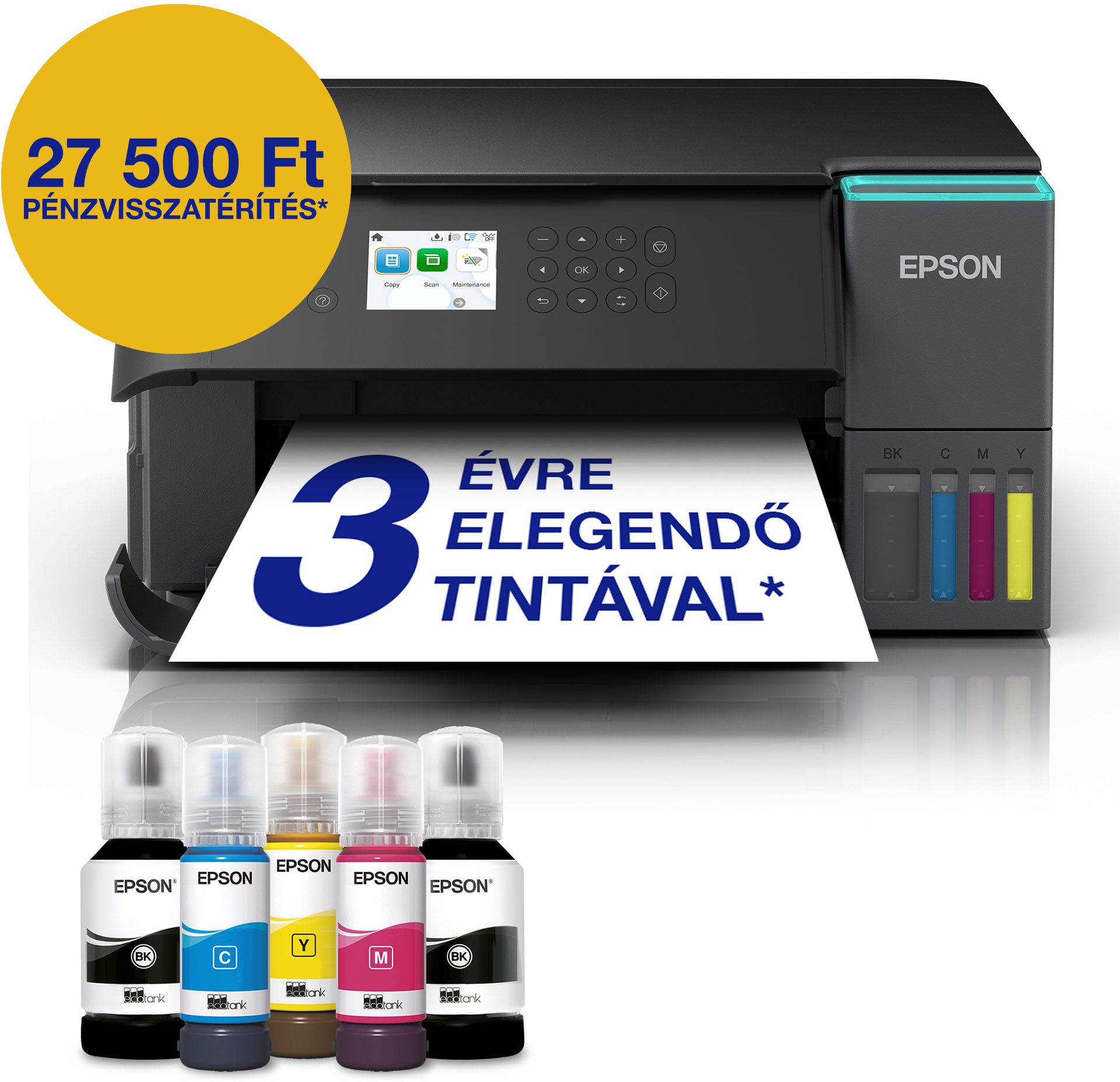 EPSON EcoTank L6360 multifunkciós színes DUPLEX WiFi/LAN külső tintatartályos tintasugaras nyomtató (C11CL42401)