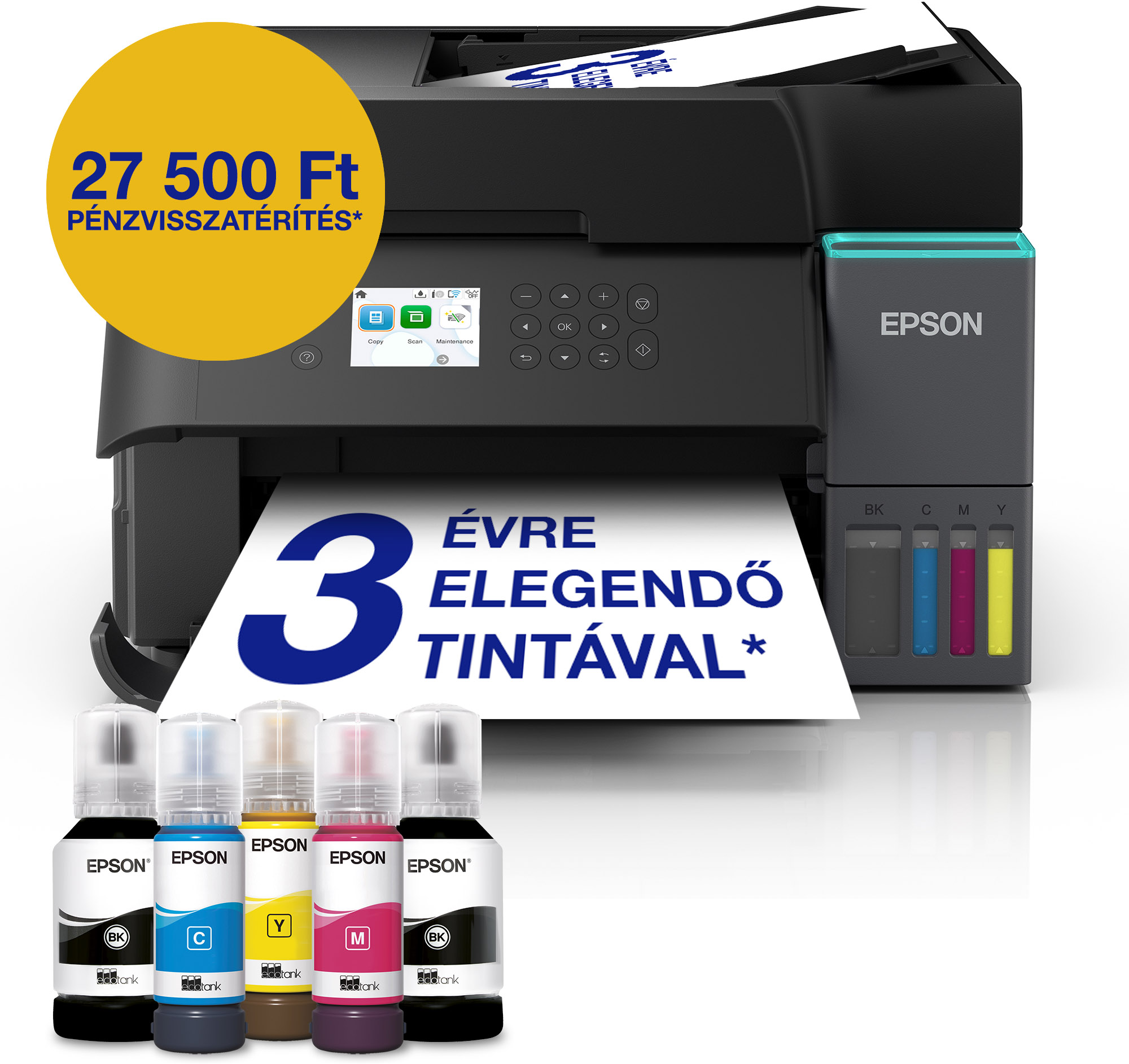 EPSON EcoTank L6370 multifunkciós színes DUPLEX WiFi/LAN külső tintatartályos tintasugaras nyomtató (C11CL43403)