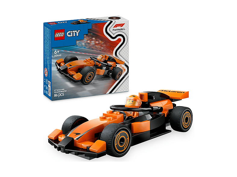 COSTRUZIONI LEGO City Pilota e monoposto McLaren F1® - 60442