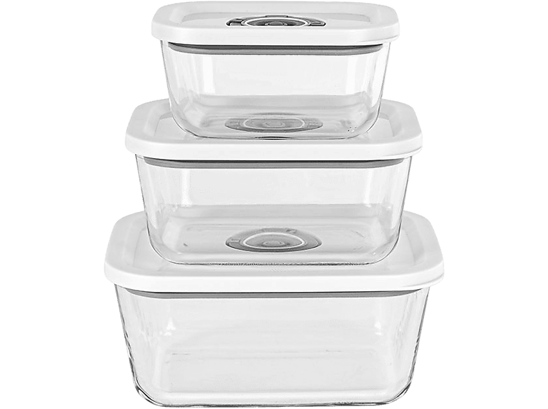 Rommelsbacher VCG 1 3 Vakuumbehälter mit Deckel (350 ml, 670 ml, 1100 ml)