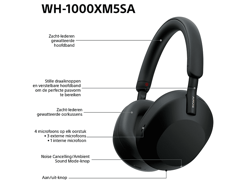 SONY WH-1000XM5SA Soft Case Edition Over-ear Draadloze