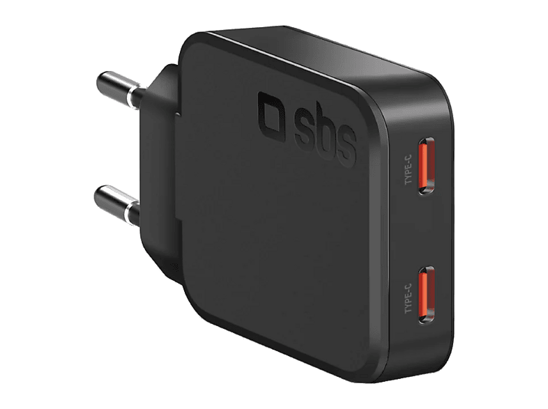 Ładowarka sieciowa SBS Ultra-Slim 65W 2xUSB-C Czarny
