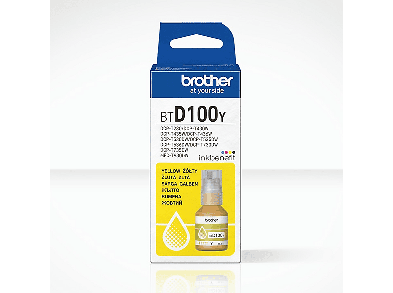 Brother BTD100Y Żółty 48,8ml – zdjęcie 2