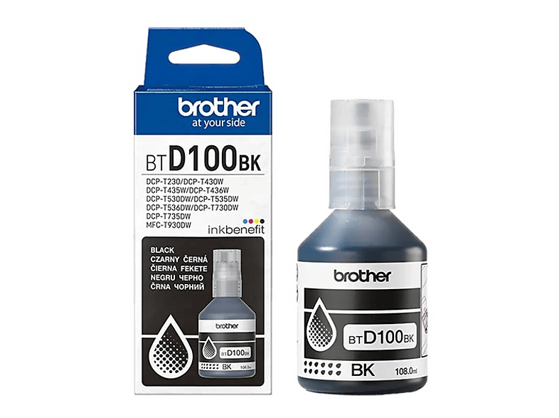 Tusz BROTHER Czarny 108 ml BTD100BK