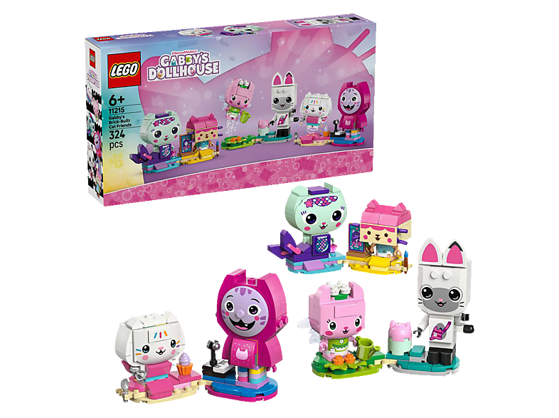 Lego Gabby's Dollhouse 11215: Gabbys Katzenfreunde aus Lego Steinen (Ab 6 Jahren) Bausatz, Mehrfarbig