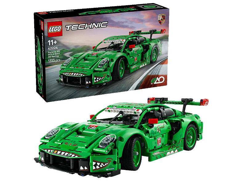 Lego Technic 42224 Porsche 911 GT3 R REXY AO Racing Rennwagen (Ab 11 Jahren) Bausatz