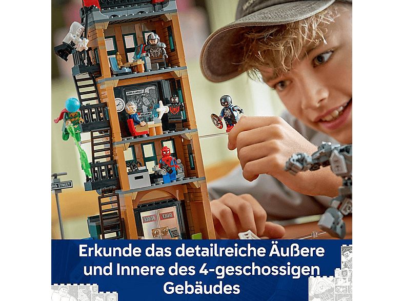 Thumbnail - LEGO Super Heroes 76342 Spider-Man vs. Mysterio: Daily Bugle Bausatz, Mehrfarbig