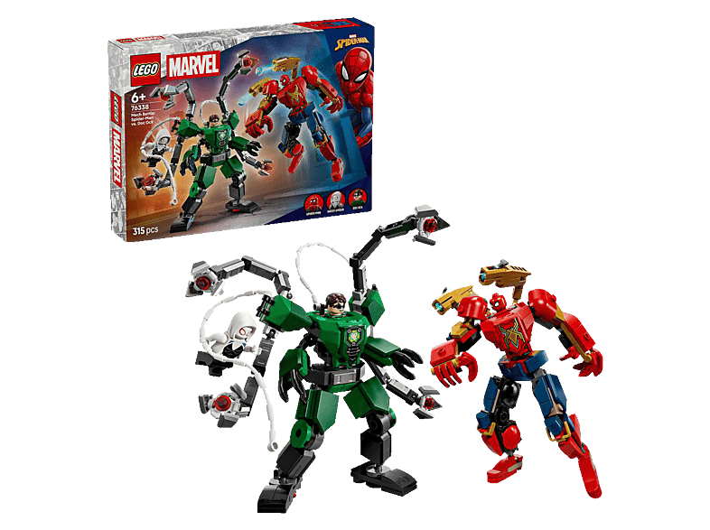 Lego Super Heroes 76338 Mech-Duell: Spider-Man vs. Doc Ock Bausatz, Mehrfarbig