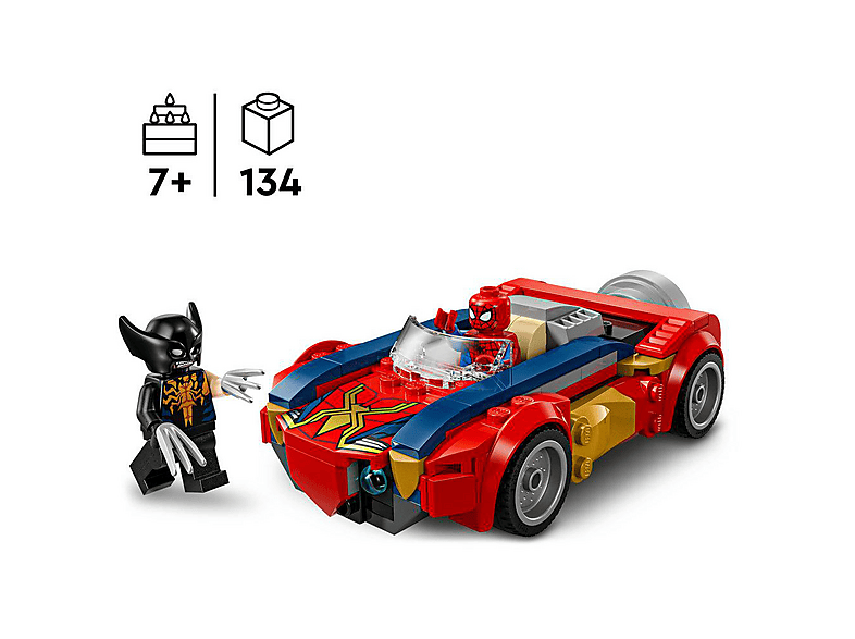 Thumbnail - LEGO Super Heroes 76336 Spider-Man Auto vs. Venomized Wolverine Bausatz, Mehrfarbig