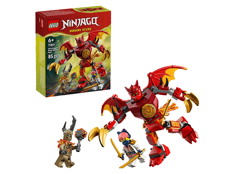 Lego Ninjago 71851 Kais Drachen-Mech Battle Set Bausatz, Mehrfarbig