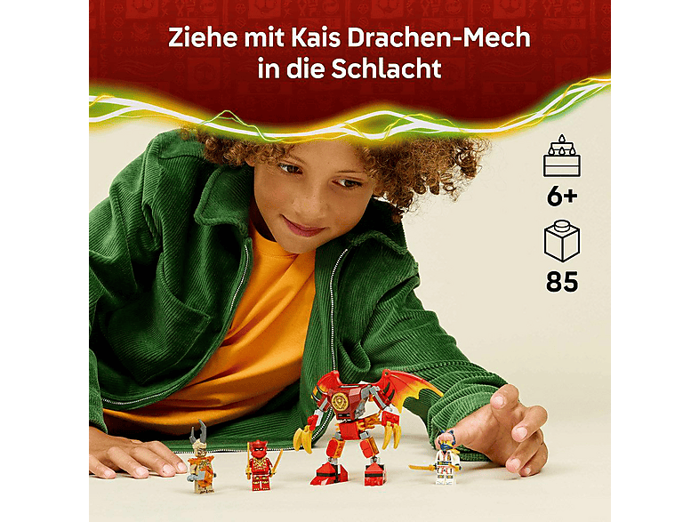 Thumbnail - LEGO Ninjago 71851 Kais Drachen-Mech Battle Set Bausatz, Mehrfarbig