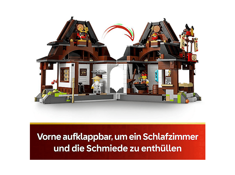 LEGO Ninjago 71858 15-jähriges Jubiläum der Vier-Waffen-Schmiede Bausatz, Mehrfarbig