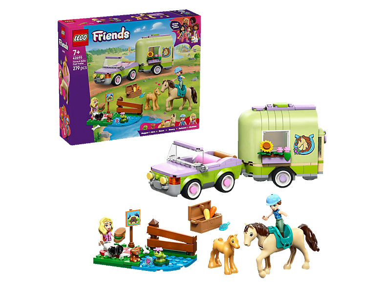 Lego Friends: 42695 Pferd und Fohlen mit Pferdeanhänger (Ab 7 Jahren) Bausatz