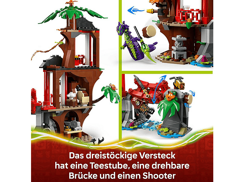 Lego Ninjago 71857 Showdown am Baumhaus mit dem Ninja-Bike Bausatz, Mehrfarbig — Foto 3 von 5