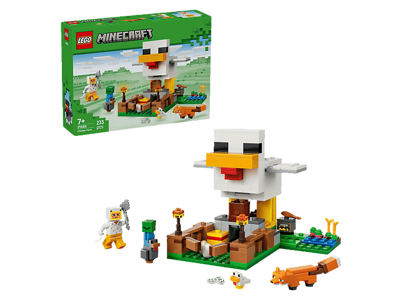 Lego Minecraft 21585 Hühnerfarm (Ab 7 Jahren) Bausatz, Mehrfarbig