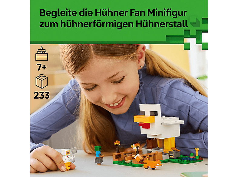 Thumbnail - LEGO Minecraft 21585 Hühnerfarm Bausatz, Mehrfarbig