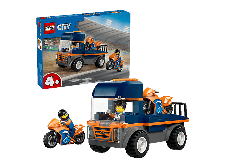 Lego City 60491 Motorradtransporter Bausatz, Mehrfarbig