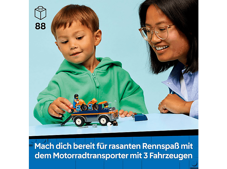 Lego City 60491 Motorradtransporter Bausatz, Mehrfarbig — Foto 2 von 5