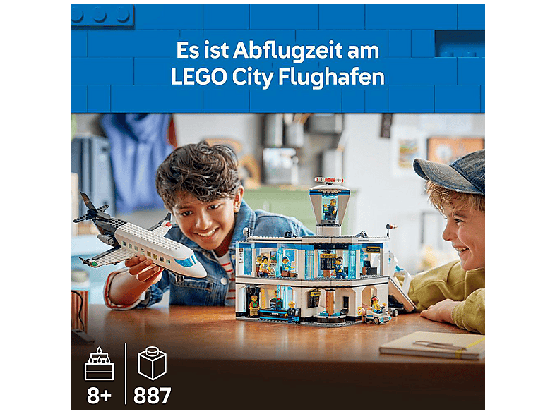 Thumbnail - LEGO City 60502 Flughafen mit Flugzeug Bausatz, Mehrfarbig