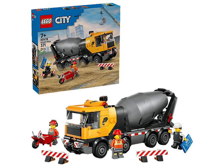 Lego City 60478 Betonmischer Bausatz, Mehrfarbig