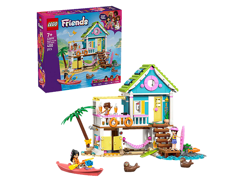 LEGO Friends 42699 Strandhaus mit Robben Bausatz, Mehrfarbig Kunststoff Image