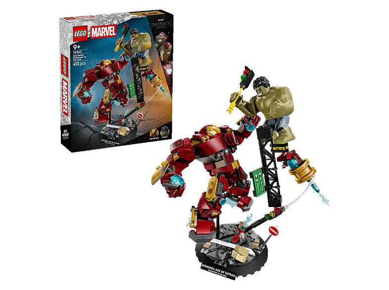 Lego Super Heroes 76343 Duell der Giganten: Hulkbuster vs. Hulk Bausatz, Mehrfarbig