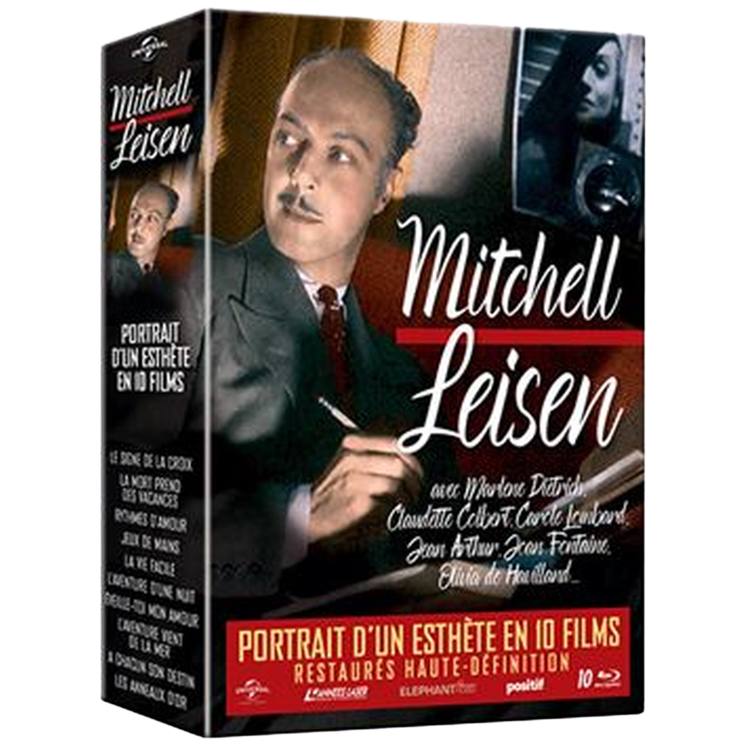DVD-boxset met films van Mitchell Leisen. Het toont een man in pak met een sigaret, filmtitels en namen van actrices.