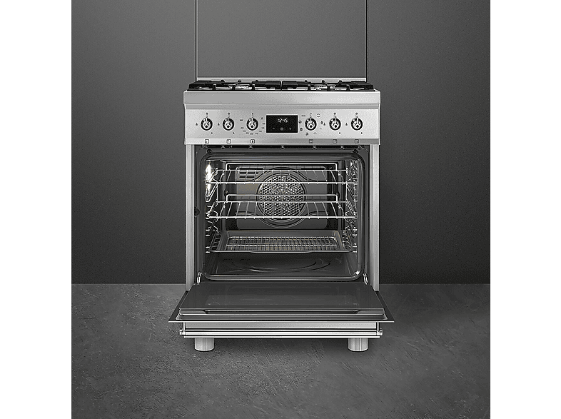 Smeg C6GMXD2 Standherd (EEK: A, Gaskochfeld, 70 l, Edelstahl) — Foto 2 von 5
