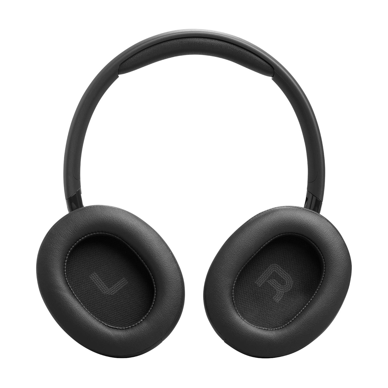 Schwarze Over-Ear-Kopfhörer mit ovalen Ohrmuscheln und gepolstertem Kopfband auf weißem Hintergrund.